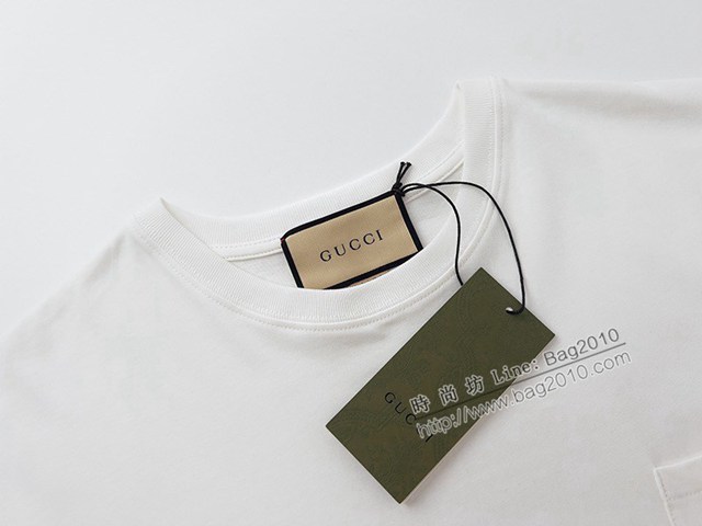 Gucci古奇專櫃古馳2023SS新款刺繡T恤 男女同款 tzy2677